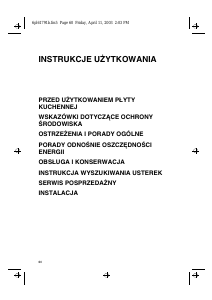 Instrukcja Whirlpool HOB 452/S Płyta do zabudowy