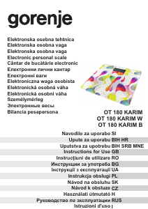 Manuál Gorenje OT180KARIMW Váhy