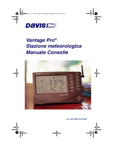 Manuale Davis Vantage Pro Stazione meteorologica