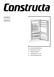 Bedienungsanleitung Constructa CK842AF30 Kühlschrank