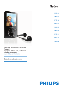 Käyttöohje Philips SA3445 GoGear MP3-soitin