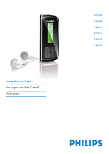 Manual Philips SA4000 Mp3 Player