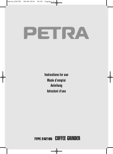 Manual Petra M 55 Coffee Grinder