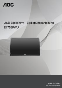 Bedienungsanleitung AOC E1759FWU LCD monitor