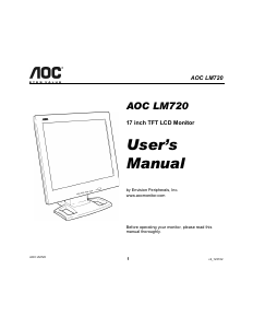 Manual AOC LM720 LCD Monitor