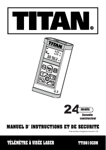 Mode d’emploi Titan TT19810C0M Mètre de distance au laser