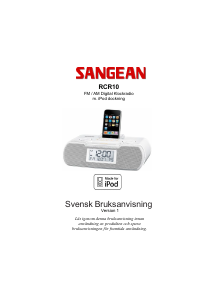 Bruksanvisning Sangean RCR10 Klockradio