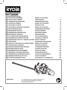 Manuale Ryobi RHT2660R Tagliasiepi