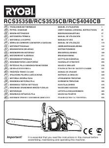 Manual de uso Ryobi RC3535B Sierra de cadena