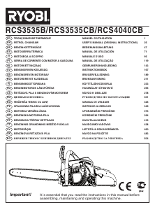 Manual Ryobi RCS4040CB Chainsaw