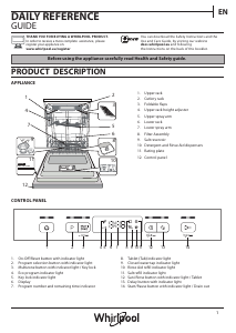 Manual Whirlpool WFC 3C26 F X Dishwasher