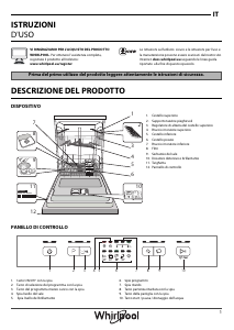 Manuale Whirlpool WFE 2B19 Lavastoviglie