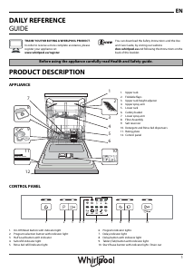 Manual Whirlpool WFE 2B19 X Dishwasher