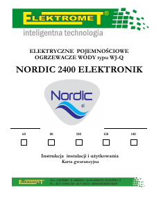 Instrukcja Nordic 2400 Elektronik 60L  Bojler