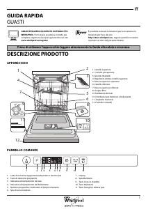 Manuale Whirlpool WIC 3C26 F Lavastoviglie