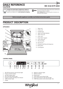 Manual Whirlpool WIC 3C26 N PF 60HZ Dishwasher