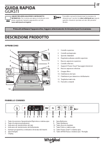 Manuale Whirlpool WIO 3O540 PELG Lavastoviglie