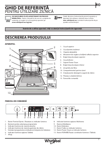 Manual Whirlpool WIO 3T133 PLE Maşină de spălat vase