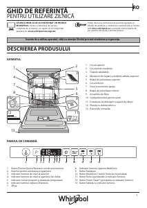 Manual Whirlpool WIO 3T223 PFG E Maşină de spălat vase