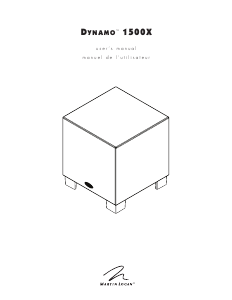 Manual MartinLogan Dynamo 1500X Subwoofer