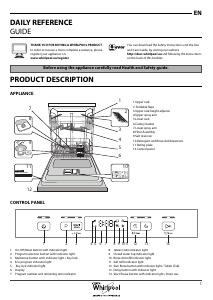 Manual Whirlpool WUC 3C26 X Dishwasher