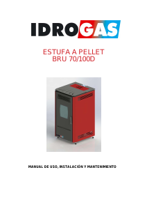 Manual de uso Idrogas BRU 100D Quemador de pellet
