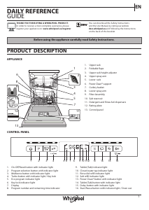 Manual Whirlpool WUO 3T141 P X Dishwasher