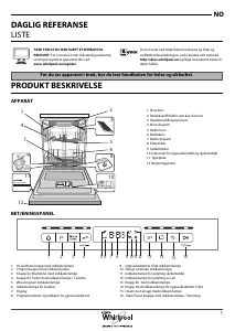 Bruksanvisning Whirlpool WUO 3T222 L X Oppvaskmaskin