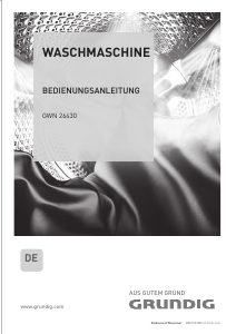 Bedienungsanleitung Grundig GWN 26430 Waschmaschine