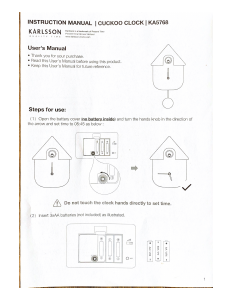 Handleiding Karlsson KA5768 Cuckoo Klok