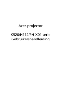 Handleiding Acer K520 Beamer