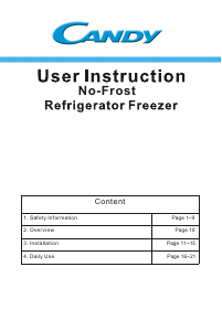 Manual Candy CHDN 5172XN Fridge-Freezer