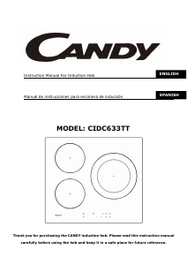 Manual de uso Candy CIDC633TT Placa