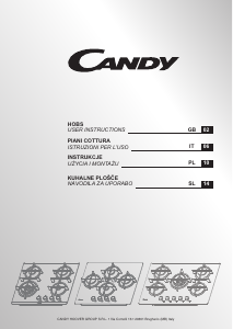 Handleiding Candy CDK6GR4PBB Kookplaat