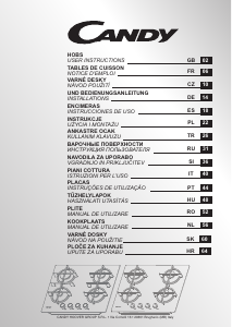 Instrukcja Candy CSG6B Płyta do zabudowy