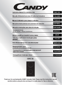 Manuale Candy CDIC 30 Piano cottura