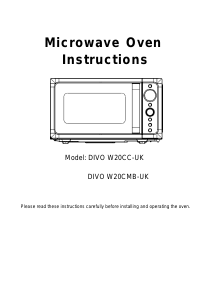 Manual Candy DIVO W20CMB-UK Microwave