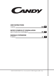 Manuale Candy FCNE828X WIFI Forno