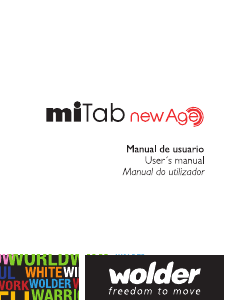 Manual Wolder miTab New Age Tablet