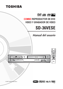 Manual de uso Toshiba SD-36VESE Reproductor DVD-Vídeo