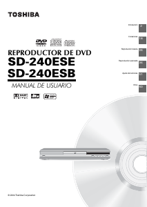 Manual de uso Toshiba SD-240ESB Reproductor DVD