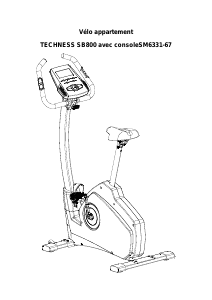 Mode d’emploi Techness SB800 Vélo d’appartement