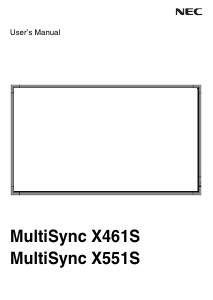 Handleiding NEC MultiSync X461S LCD monitor