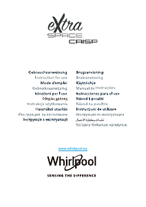 Bruksanvisning Whirlpool MWF 426 BL Mikrovågsugn