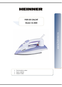 Manual Heinner IG-2800 Glide Iron