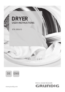 Manual Grundig GTA 38261 G Dryer