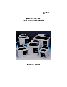 Manual Branson 8510 Ultrasonic Cleaner