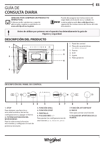 Manual de uso Whirlpool W6 MN840 Microondas