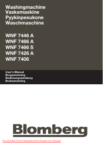 Bedienungsanleitung Blomberg WNF 7426 A Waschmaschine