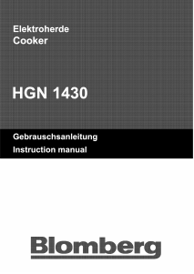 Handleiding Blomberg HGN 1430 Fornuis